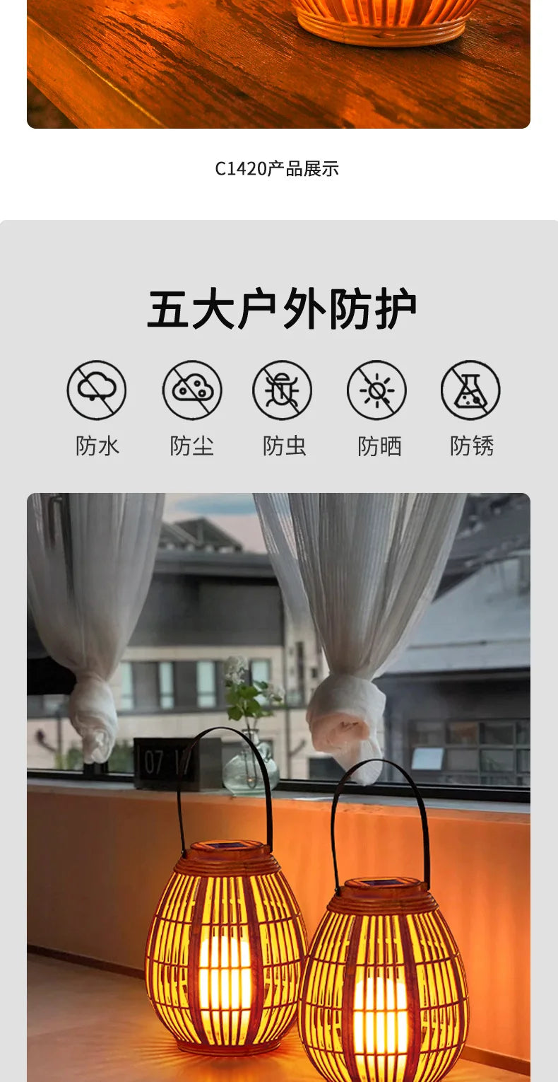 Solar Outdoor Terrace Hanging Light Balcony Decoration Ambient Light Energy Conservation Landscape Lights Decorative Light