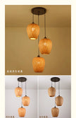 2026 Newest Bamboo Pendant Lamps Ceiling Lights Rattan Wicker Lustre Hand Knit Braiding Suspended Home Dining Braided Decor Hot