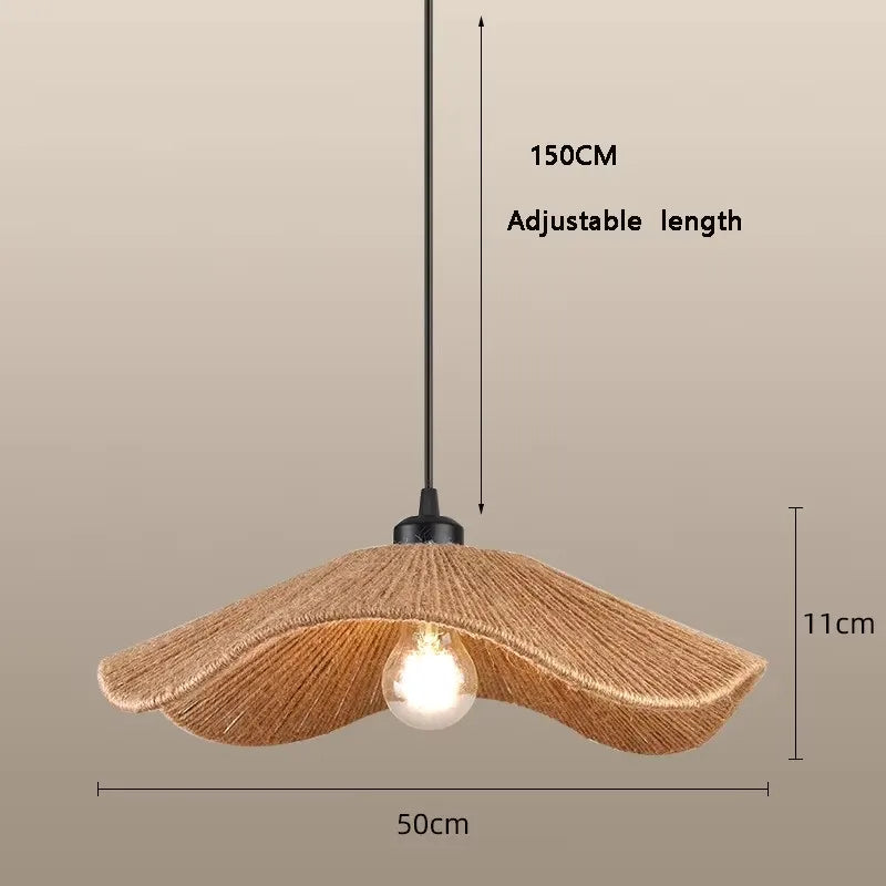 2025 Handmade Woven Restaurant Pendant Light Hemp Rope Light Bedroom Light Restaurant Japanese Style Room Decoration Pendant Lig