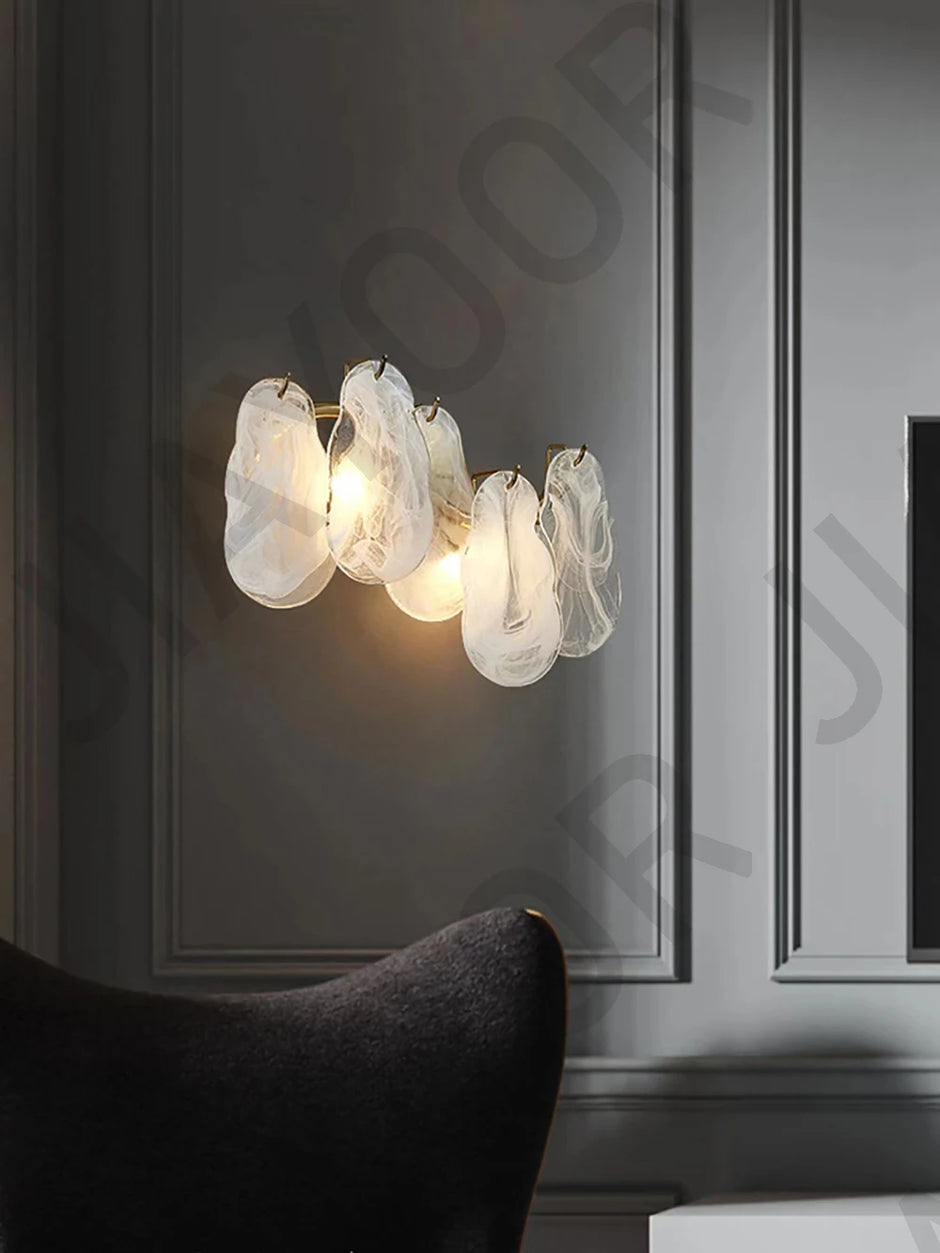 Cream Style Chandelier Lighting Fixtures Furniture Luxurious Living Room Decoration Glass Cloud Chandelier Simple And Modern
