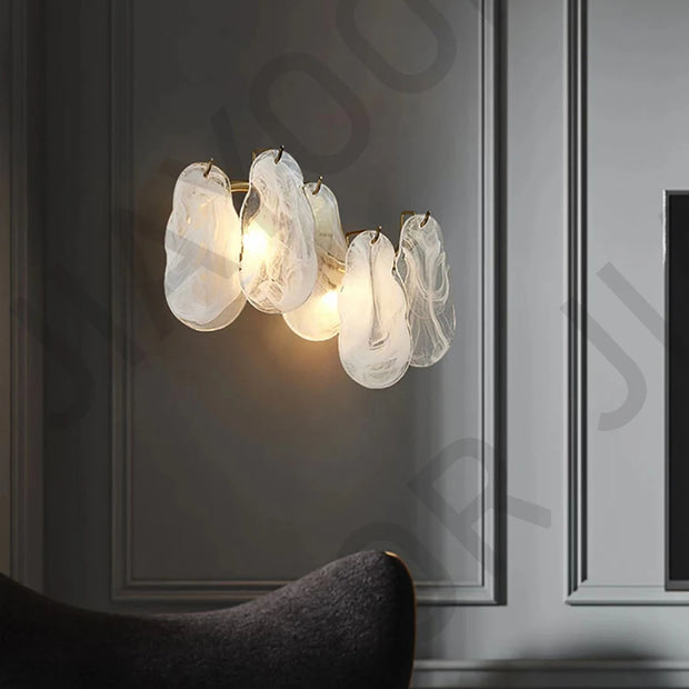 Cream Style Chandelier Lighting Fixtures Furniture Luxurious Living Room Decoration Glass Cloud Chandelier Simple And Modern