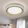 ‌Modern Luxury Dimmable Crystal Ceiling Light K9 Crystals Golden Ring Chandelier for Bedroom Living Room Dining Room LED Fixture