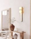 New Style Wall Light Sconce Natural Stone White Glass G9 Bulb Art Deco For Indoor Foyer Bedroom Dining Room