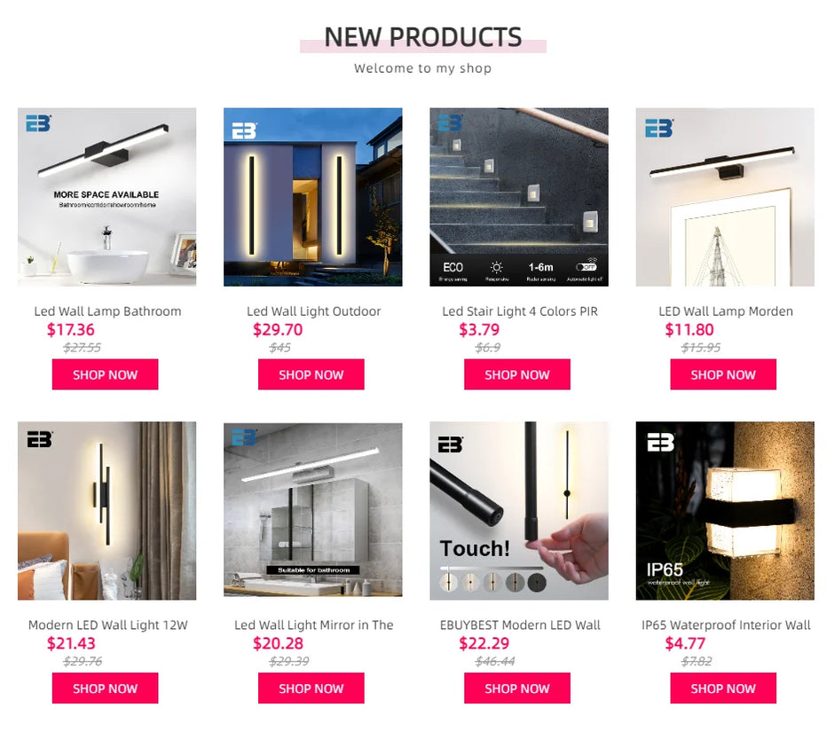 Led Wall Light Mirror in The Bathroom 8W 41W Led Light Fixture Wall Modern Wall Light Fixtures Indoor Lamp for The Bathroom
