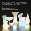 Hotel Restaurant Courtyard Garden Decoration Outdoor Variable Light Emitting Diode Luminous Water Droplet Floor Lamp
