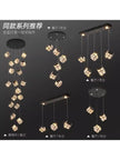 Stair chandelier long chandelier Rubik's cube creative personality light crystal lamp duplex villa loft apartment
