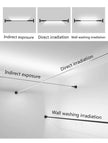 Steel Skyline Lights Modern Minimalist Linear Hallway Ceiling Lamp White Black Living Room Gallery Bedroom Ceiling Pendant Light