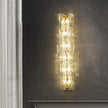 Nordic Cylindrical All Copper LED Wall Lamps Ripple Glass Lampshade Living Room Bedroom Restaurant Corridor Sconces Light