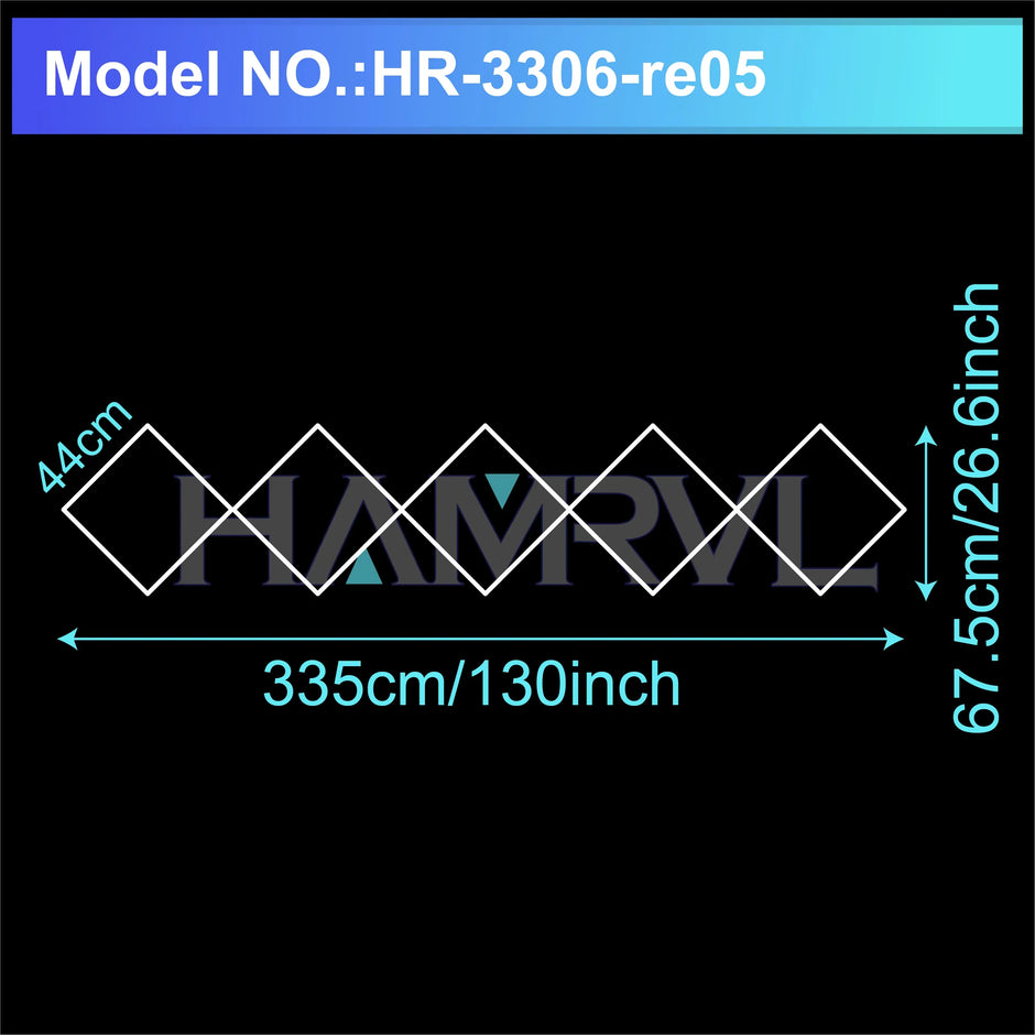 Diamond LED Ceiling Light Hexagonal Design Suitable for Garage Barber Shop Gym Exhibition Hall Ceiling Light Decoration Lighting