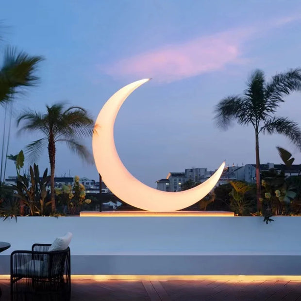 Decorative light Garden courtyard landscape Luminous crescent floor Waterproof solar light
