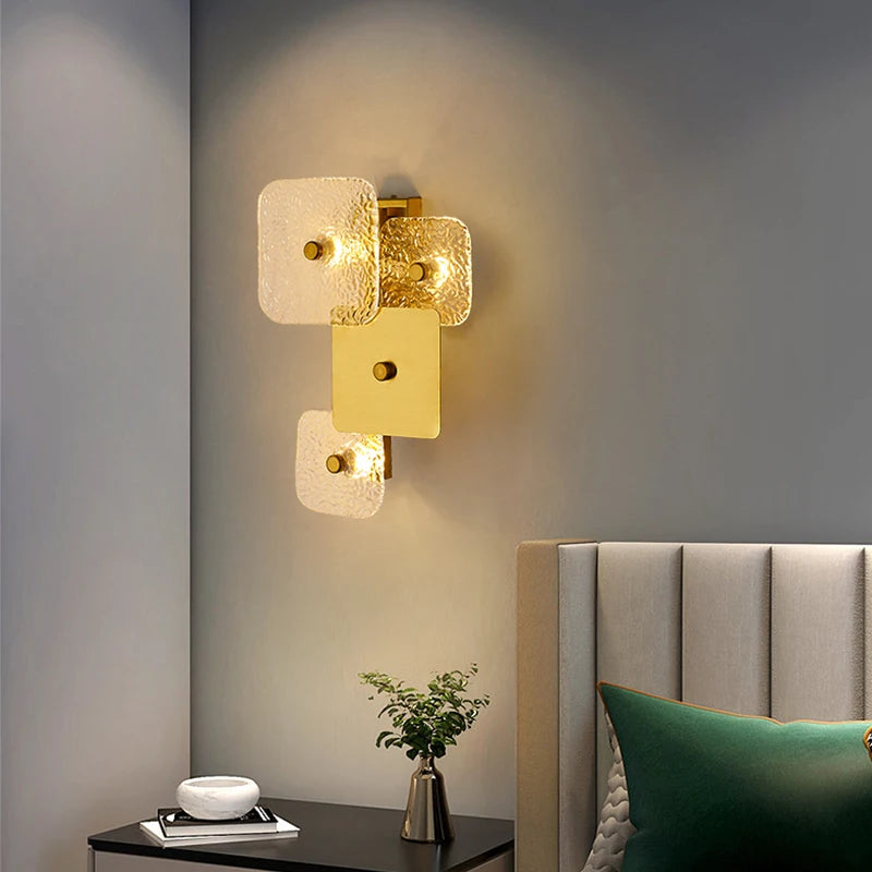 Light living room background wall large wall lamp designer staircase entrance personalized sofa bedroom bedside lamp