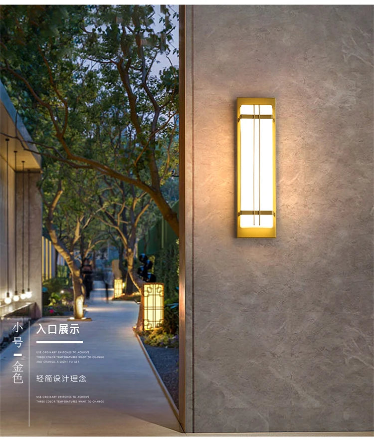 Outdoor wall lamp waterproof wall lamp Internet celebrity creative balcony aisle stairs bedroom living room new Chinese