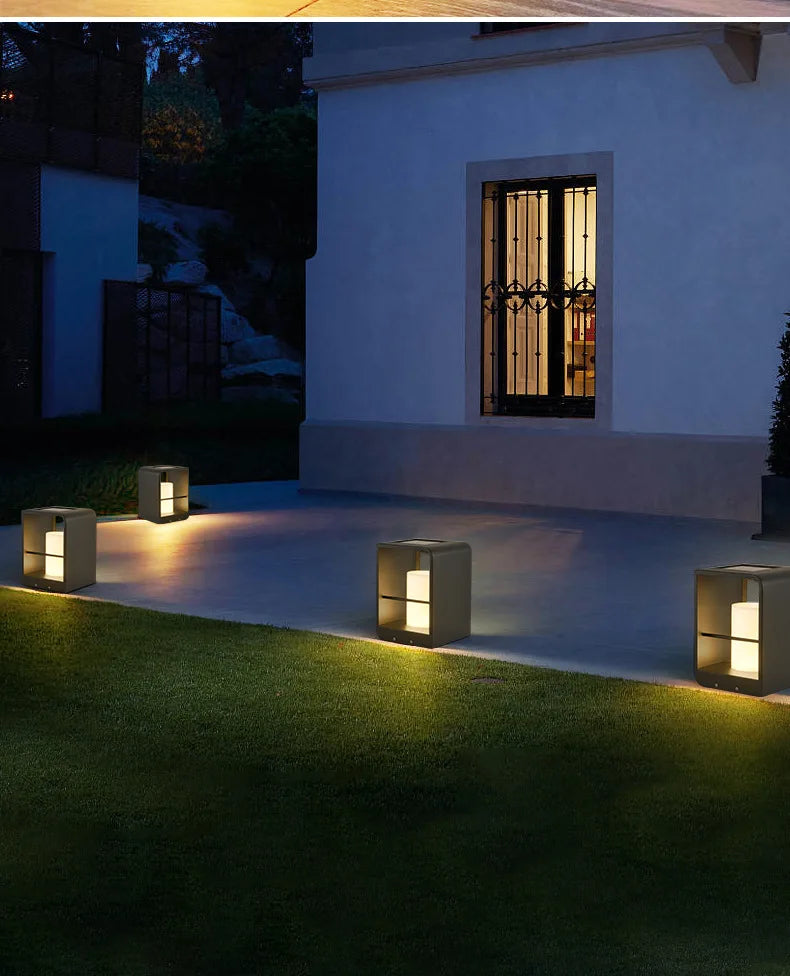 Garden Light Solar LED Light Fence Light Outdoor Waterpoof Landscape Lighting Lawn Lamp Villa Courtyard Decor Floor Lamps