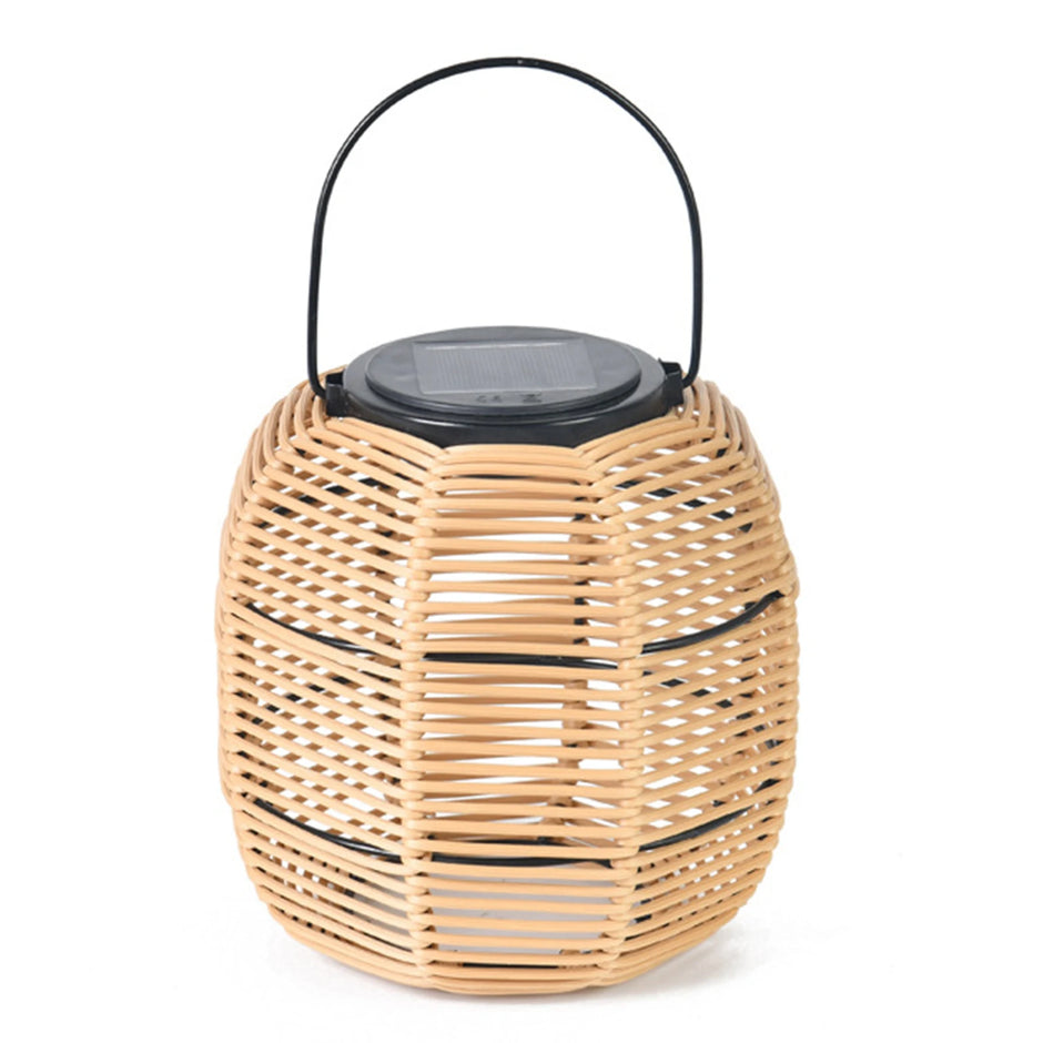 Solar Garden Light Ornaments 600mAh Imitation Rattan Lawn Projection Light Decor