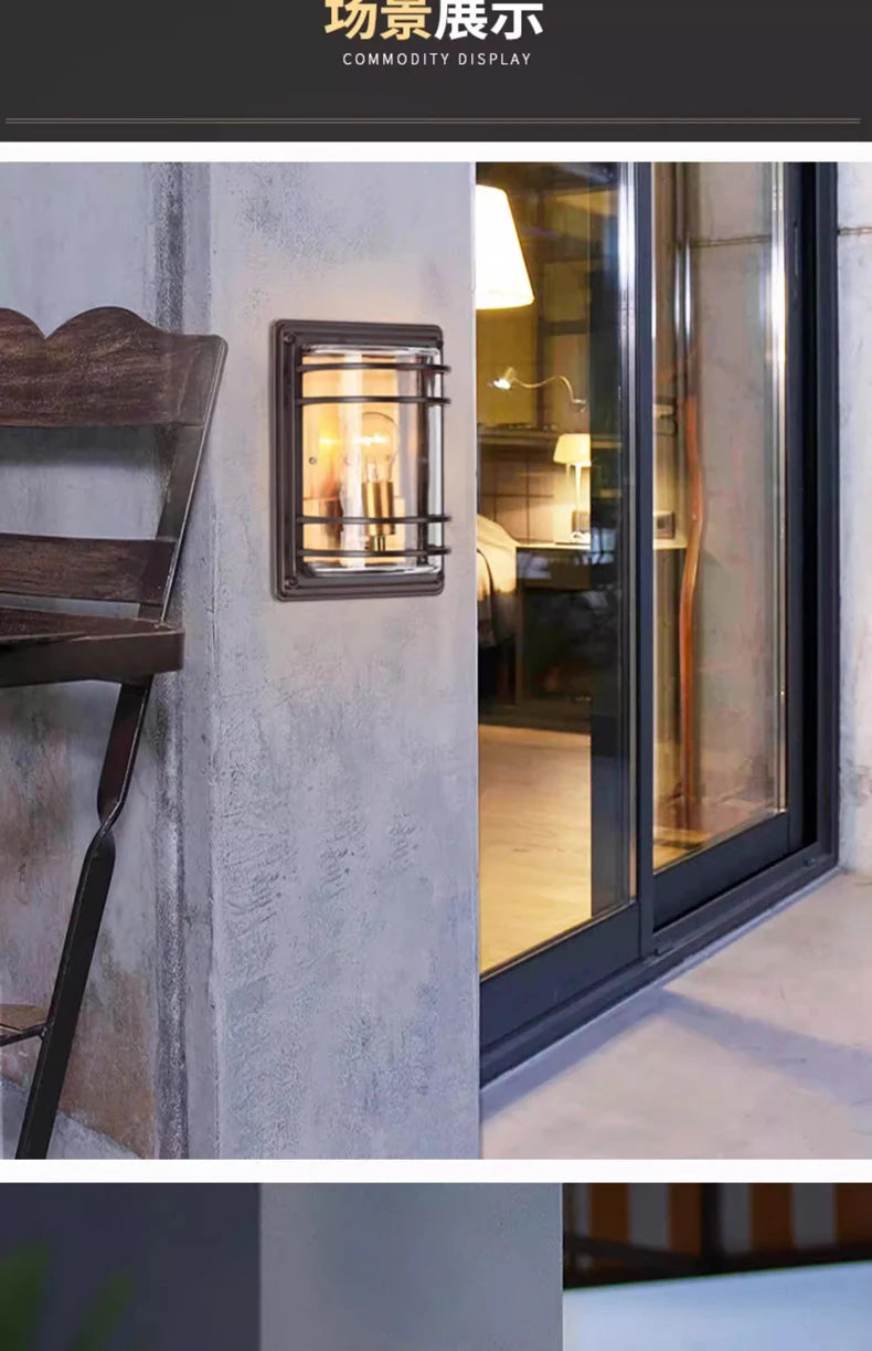 Outdoor Waterproof Wall Lamp - All Aluminum Moisture-Proof Decorative Lighting for Balcony Entrance Door Courtyard Garden