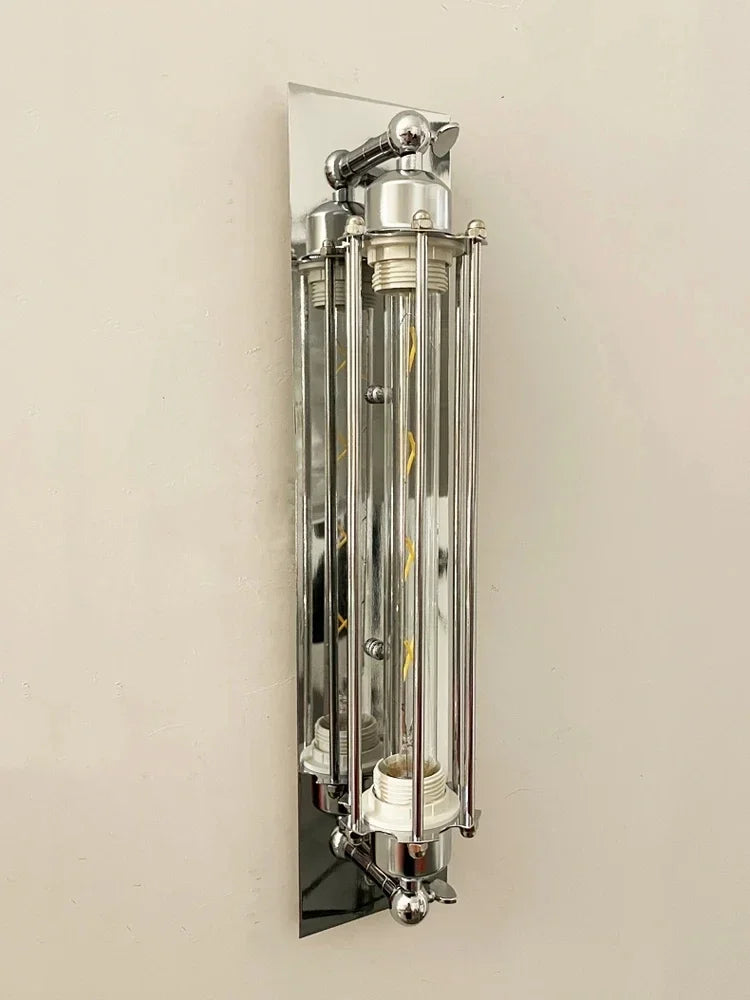American Industrial Electroplated silver Vintage Wall Lamp 8W Led Wall Light Bedroom Cafe Restaurant Bedside Wall Light