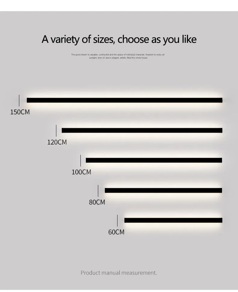 Minimalist Long Wall Lamp Modern Simple One Word Living Room Staircase Creative Background Wall Line Bedroom Bedside Light