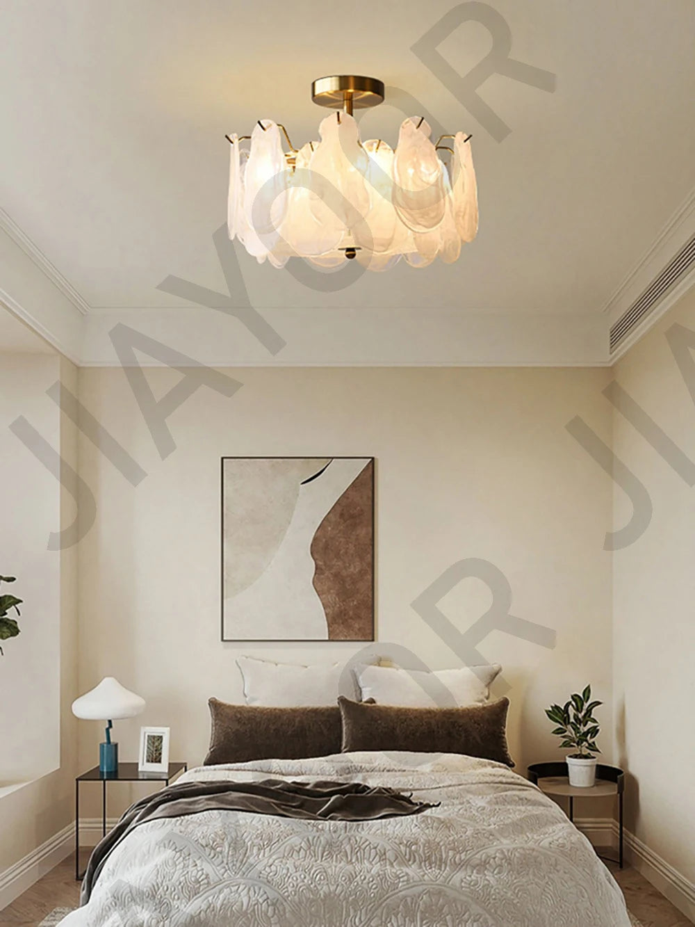 Cream Style Chandelier Lighting Fixtures Furniture Luxurious Living Room Decoration Glass Cloud Chandelier Simple And Modern