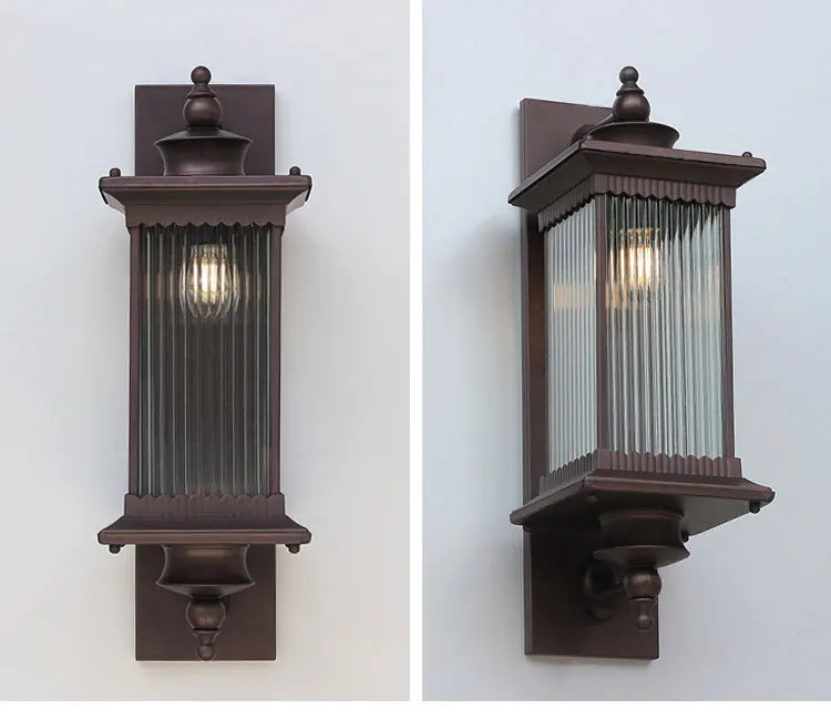Retro Waterproof Outdoor Wall Lamp European Balcony Villa Garden Wall Light Courtyard Exterior Wall Lamp Corridor Aisle Lighting