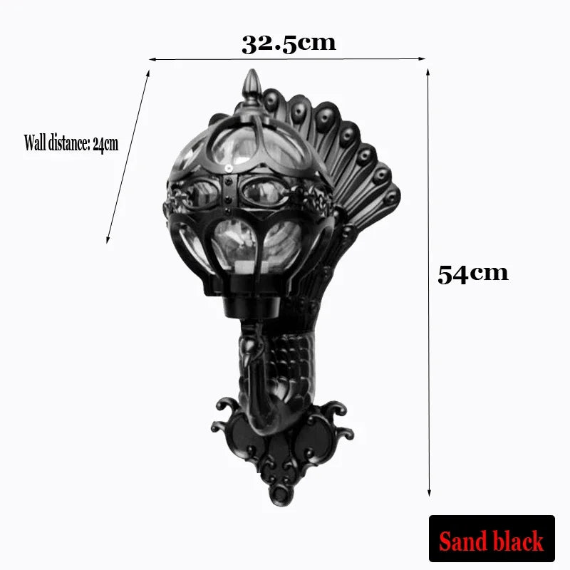 European Style Retro Peacock Wall Lamp Led Hotel Art Wall Lamp Balcony Villa Door Light Suitable For Indoor / Outdoor Lighting