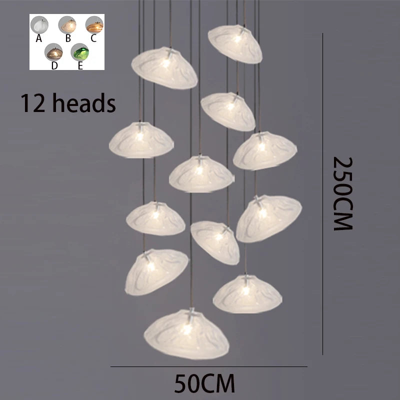 Nordic home decoration, stair chandelier, living room and dining room Pendant lights, ceiling light, indoor lighting