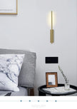 Nordic Line Led Wall Lamp Modern Living Room Bedroom Bedside Lamp Creative Designer's Corridor Bathroom Mirror Front Wall Light