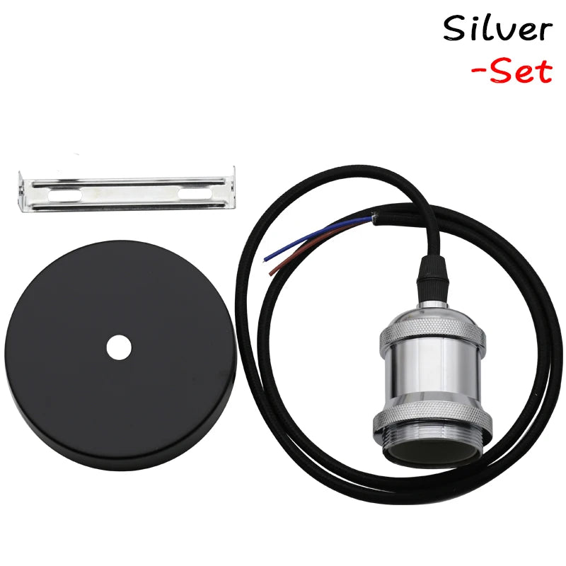 Retro Pendant Lights E27 110V 220V Socket Vintage Aluminum ceiling Light Bedside multicolour chandelier Light Industrial Lamp