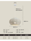 Outdoor Japanese Waterproof Rattan Villa Courtyard Hanging Lamp Garden Dining Room Woven Pendant Light Living Room Home Decor