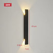 Outdoor Waterproof Wall Lamps Strip Aluminum Wall Lights 18W LED Black Wall Lamp Bedroom Exterior Outdoor Lighting Fixtures