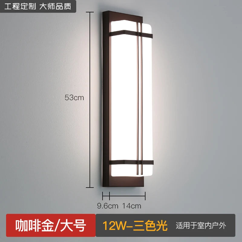 Outdoor wall lamp waterproof wall lamp Internet celebrity creative balcony aisle stairs bedroom living room new Chinese