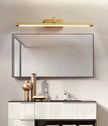 Modern Gold Copper Wall Light Rotatable Mirror Bathroom Bedroom Sconce Brass Simple Lamp GN421TN