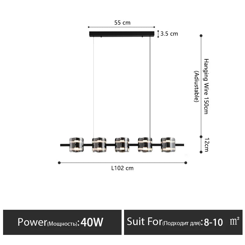 Modern Hanging Led Pendant Lights For Dining Room Kitchen Island long Bar Chandeliers decoration home decor Black light fixtures