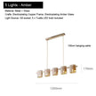 2026 Pendant Light For Bedroom Living Room Kitchen Dining Table Bar Home Decor Modern LED Glass Tile Suspension Lamp Smoke Gray