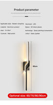 Modern LED Wall Light Minimalist Vertical Light Fixture Sleek Black Sconce For Living Room Bedroom Hallway Indoor Lighting Decor