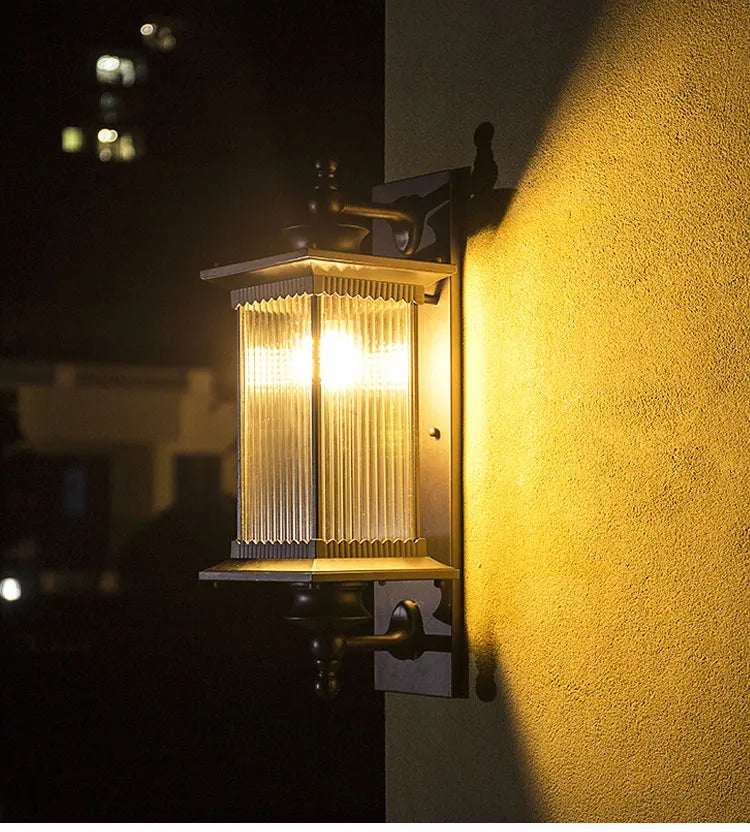 Retro Waterproof Outdoor Wall Lamp European Balcony Villa Garden Wall Light Courtyard Exterior Wall Lamp Corridor Aisle Lighting