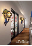 Outdoor courtyard pillar wall lamp waterproof terrace retro courtyard villa exterior wall balcony outdoor courtyard lamp