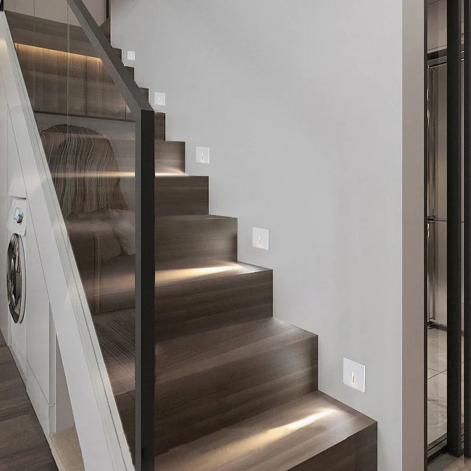 Led Recessed Step Lights Aluminum Embedded Wall Light Interior Nightlight for Stairway Hallway Lighting Living Room Decoration