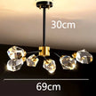 All-copper Molecular Long Crystal Chandelier Light Luxury Creative Post-modern Atmosphere Living Room LED Pendant Lights