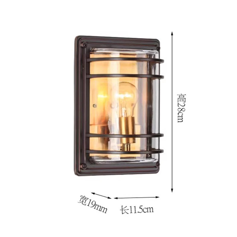 Outdoor Waterproof Wall Lamp - All Aluminum Moisture-Proof Decorative Lighting for Balcony Entrance Door Courtyard Garden