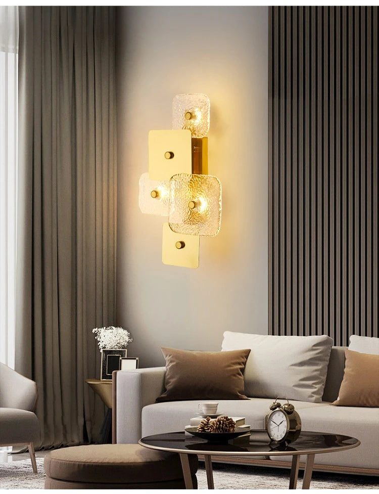 Light living room background wall large wall lamp designer staircase entrance personalized sofa bedroom bedside lamp