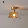 Modern Pendant Ceiling Lamp with Glass Shade for Kitchen Aisle Balcony Bedroom Home Art Deco Led Ceiling Lights Fixtures E27