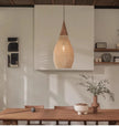Japanese Wabi-Sabi Rattan Pendant Light - Hand-Woven E27 Boho Lamp for Restaurant Coffee Shop Dining Room Kitchen Island