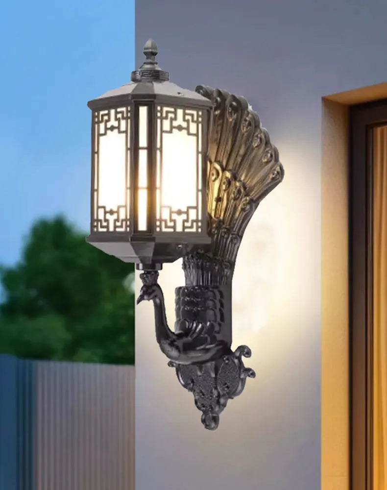 European Style Outdoor Entrance Villa Balcony Waterproof Retro Courtyard Terrace Wall Light