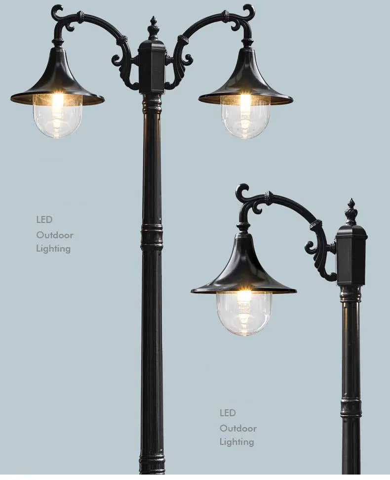European Outdoor Waterproof Garden Light Villa Courtyard Lawn Lamp Community Park High Pole Street Lamps Landscape Lighting
