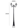 (H≈2.3M)Courtyard Street Lamp Community High Pole Lamp Outdoor Waterproof Lawn Lamp Villa Outdoor Retro Courtyard Lamp Landscape