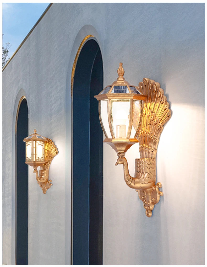 Outdoor courtyard pillar wall lamp waterproof terrace retro courtyard villa exterior wall balcony outdoor courtyard lamp