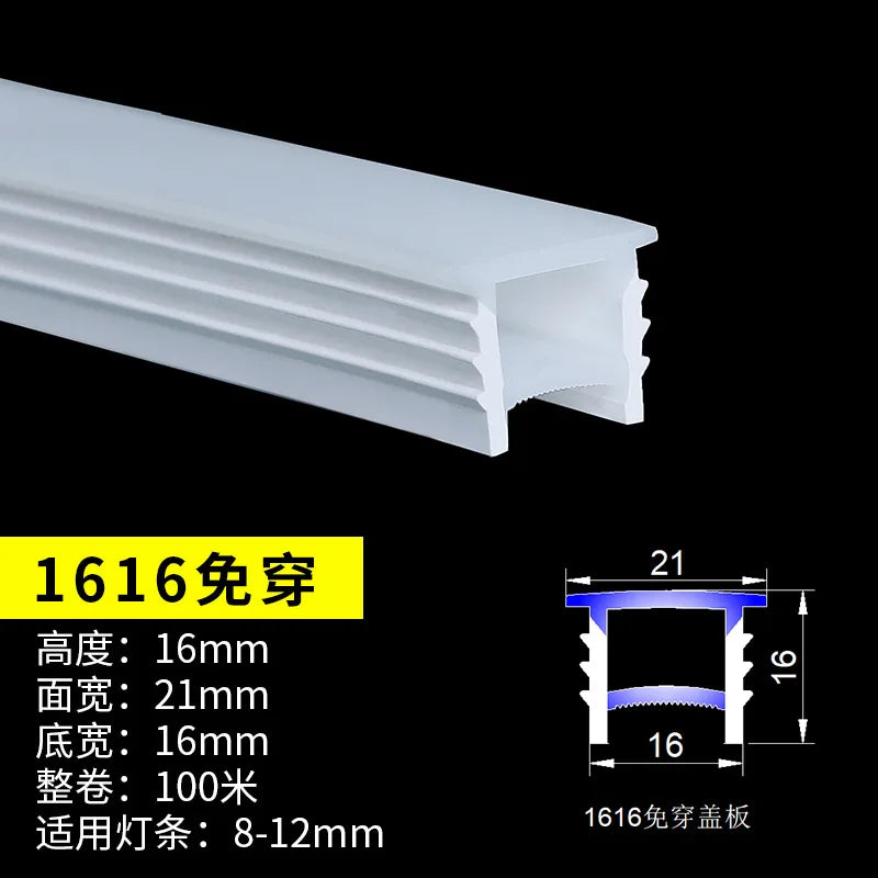 1-10M LED Neon Rope Tube Recessed Silicone Diffuser Channel For WS2811 RGB Indoor Decor Outdoor Waterproof Flexible Strip Light