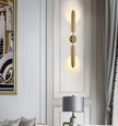 Moderm Luxury Single Double Head Wall Lamp Golden Lnclined Tube Wall Light Mirror Light Stair Living Room Bedroom Deco Luminaire