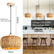 Wicker Rattan Pendant Lamp Teahouse Homestays Decorative Pastoral Retro Pendant Light Kitchen Corridor Bedroom Dining Chandelier