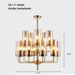 Nordic LED Glass Chandelier Blue/Amber Modern Hanging Lamp Suspension Living Dining Bedroom Pendant Lighting Fixtures